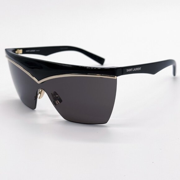 NEW SAINT LAURENT SL 614 MASK 001 BLACK SL614 MASK 001 WOMEN SUNGLASSES - Picture 4 of 15